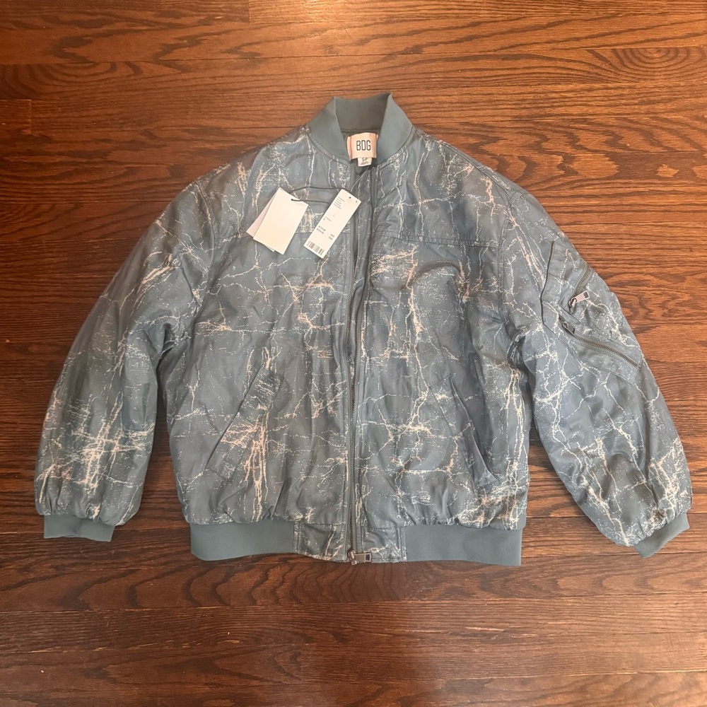 Urban Outfitters BDG super cute green bomber jacket New With Tags $119 Size S